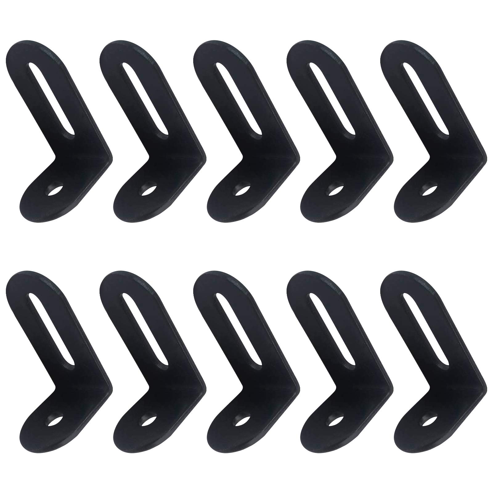 DMGARDEN 10 pcs Thickened Right Angel Hinges,Door Hinge,Right Angel Bracket,Heavy Duty Angle Connector,90 Degree Invisible Folding Door Hinge(30x50x2mm)