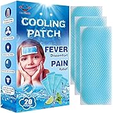 EasYeah Kid Fever Patches for Fever, Pain Relief, Pack of 20 | Cooling Relief Fever Reducer, Soothe Headache Pain, Migraine Relief, Cooling Patches for Kids &amp; Adults