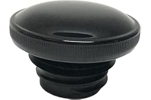 EAGLE SKULL Knurled Screw-in Ratcheting Gloss Black Vented Gas Cap Motorcycle Tank Sportster Bobber Harley Davidson Dyna Chopper Fuel Caps 61272-92A Drag Specialties 0703-0817 390281 V Twin 38-0325 Softail Knurl