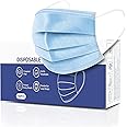CandyCare Disposable Face Masks- Dust Particle 3-Layer Design with Earloop Protective Cover,Blue , (OTB00107), 100 Count (Pack of 1)
