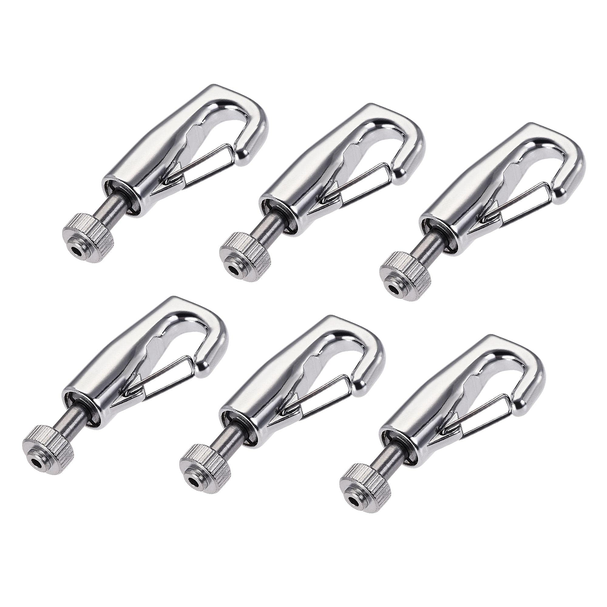 Sourcing Map Picture Hanging Wire Hooks, 6pcs 7.5mm Open Adjustable Copper Hooks for Home Art Gallery Display Kit