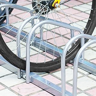 wolketon Fahrradständer für 2 Fahrräder, Stahl Verzinkt Fahrradständer Bügelparker Boden Wand Montage Mehrfachständer