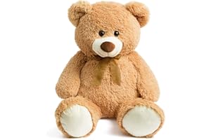 HollyHOME Big Teddy Bear Large Teddy Bear Stuffed Animal Birthday Valentines Day Plush for Kids and Girlfriend 36 inch Tan