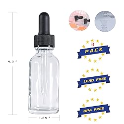 Poadool 3 Pack 1oz (30ml) Clear Dropper