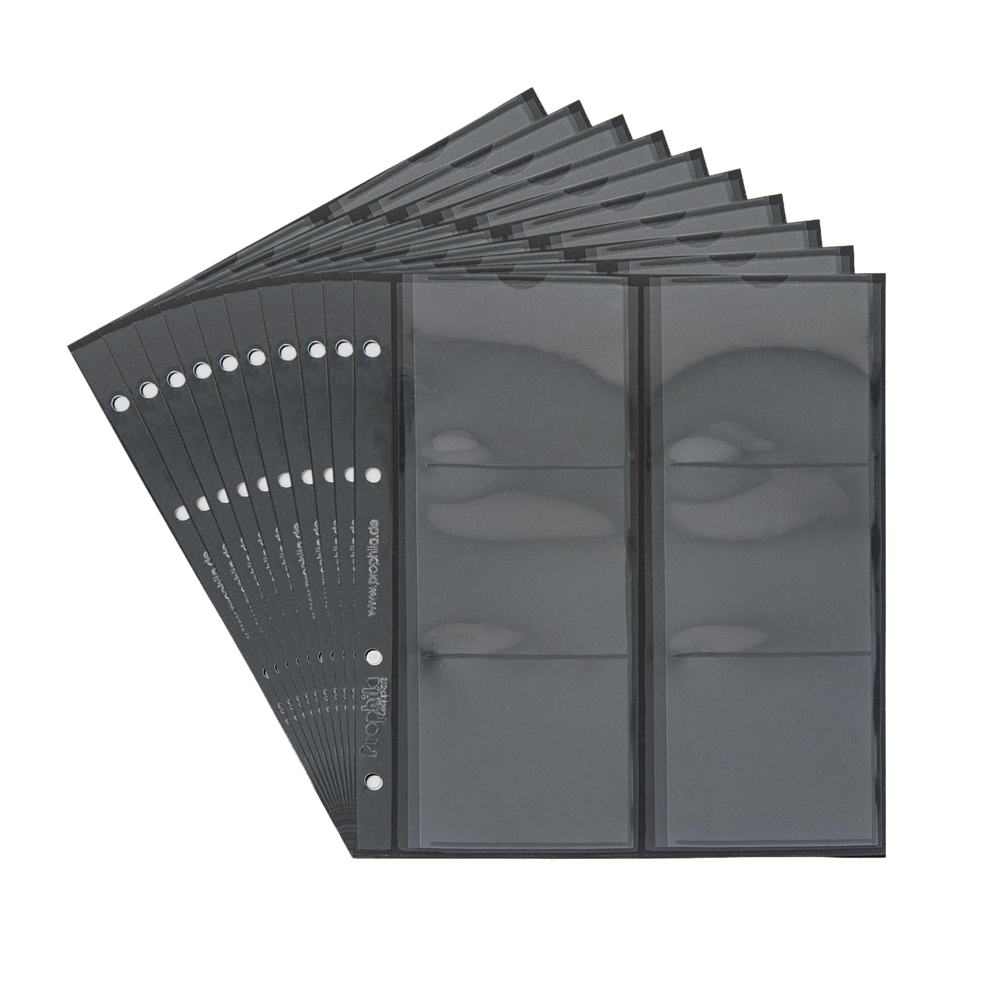 10 Prophila coin sheets, 6 pockets up to 64 mm diameter