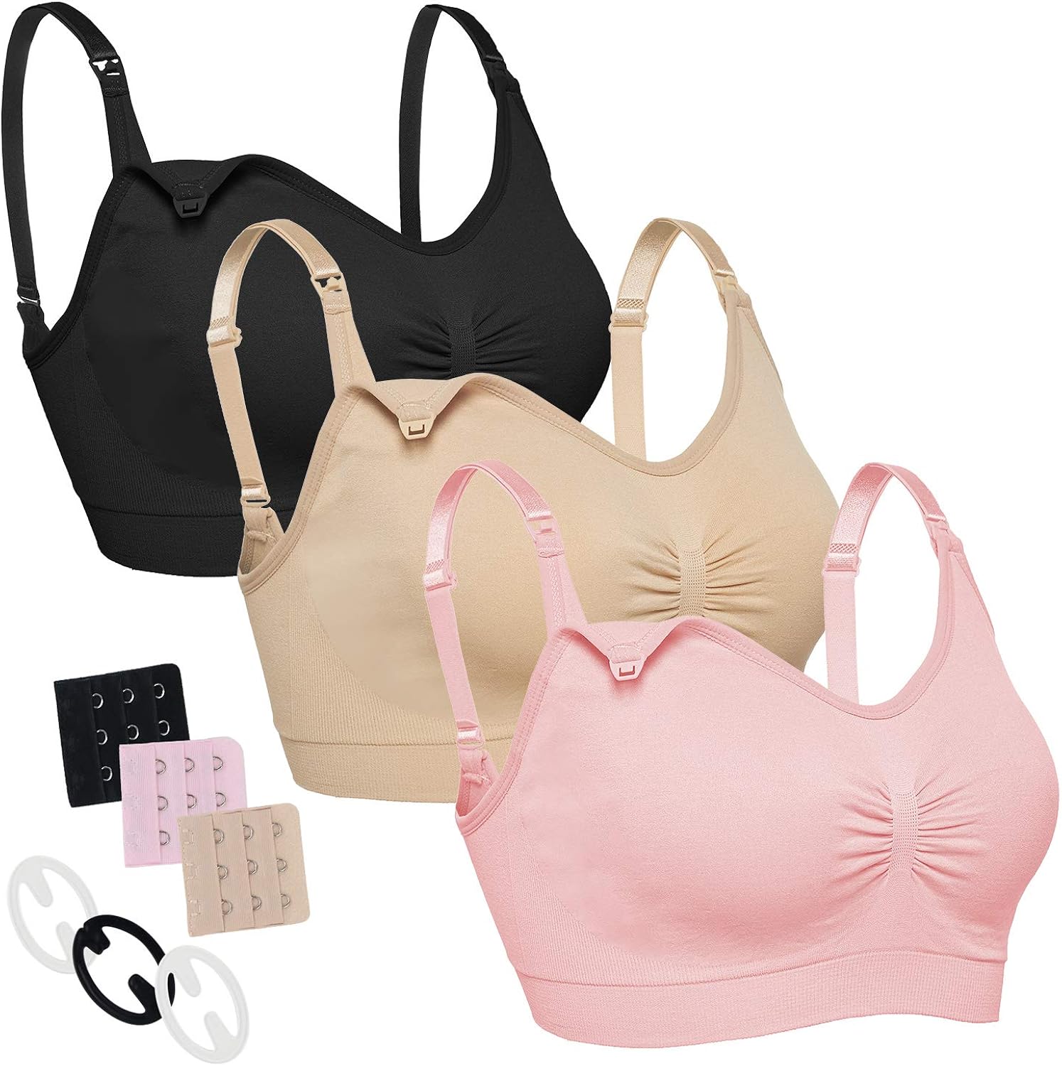 3Pack Wireless Seamless Pregnancy Bra SXL Breastfeeding Bra Sleep