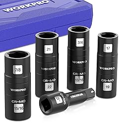 WORKPRO 5PCS Impact Socket Set 1/2" Drive, Lug Nut
