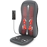 COMFIER Shiatsu Full Back Massager,Massage Chair Pad with Heat,2D/3D Massage Seat Cushion,Chair Massager with 10 Shiatsu Nodes, Rolling Kneading Chair Pads for Lower Back,Gift for Men,Women