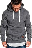 Hoodies for Men, Pervobs Men's Long Sleeve Autumn Solid Pocket Loose Casual Sweatshirt Hoodies Tracksuits