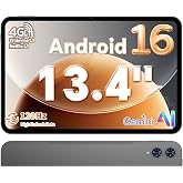 TECLAST T65 13.4" Android16 4G Tablet, 20GB+128GB 120Hz Widevine L1 | 8000mAh, Octa-Core, 1920&times;1200 HD Screen for Sheet Music, Stereo Speakers, 5G WiFi, GPS, 1TB Expand, 3.5mm Jack, GMS, Eye Care