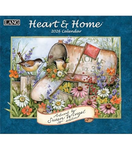 LANG Calendario De Pared Country Sampler 2024 - Arte Popular Rural Con 12 Imágenes A Color