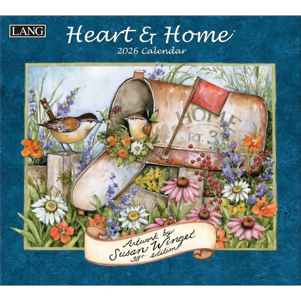Photo 1 of Lang Companies, Heart and Home 2026 Wall Calendar by Susan Winget, 13.4'' X 12'', 12-Month Calendar with Stapled Binding