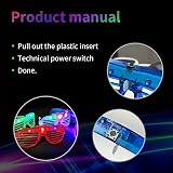 SZHFU 36 Pack Neon LED Glasses 6 Colors 3 Modes Shutter Party Lights view 5
