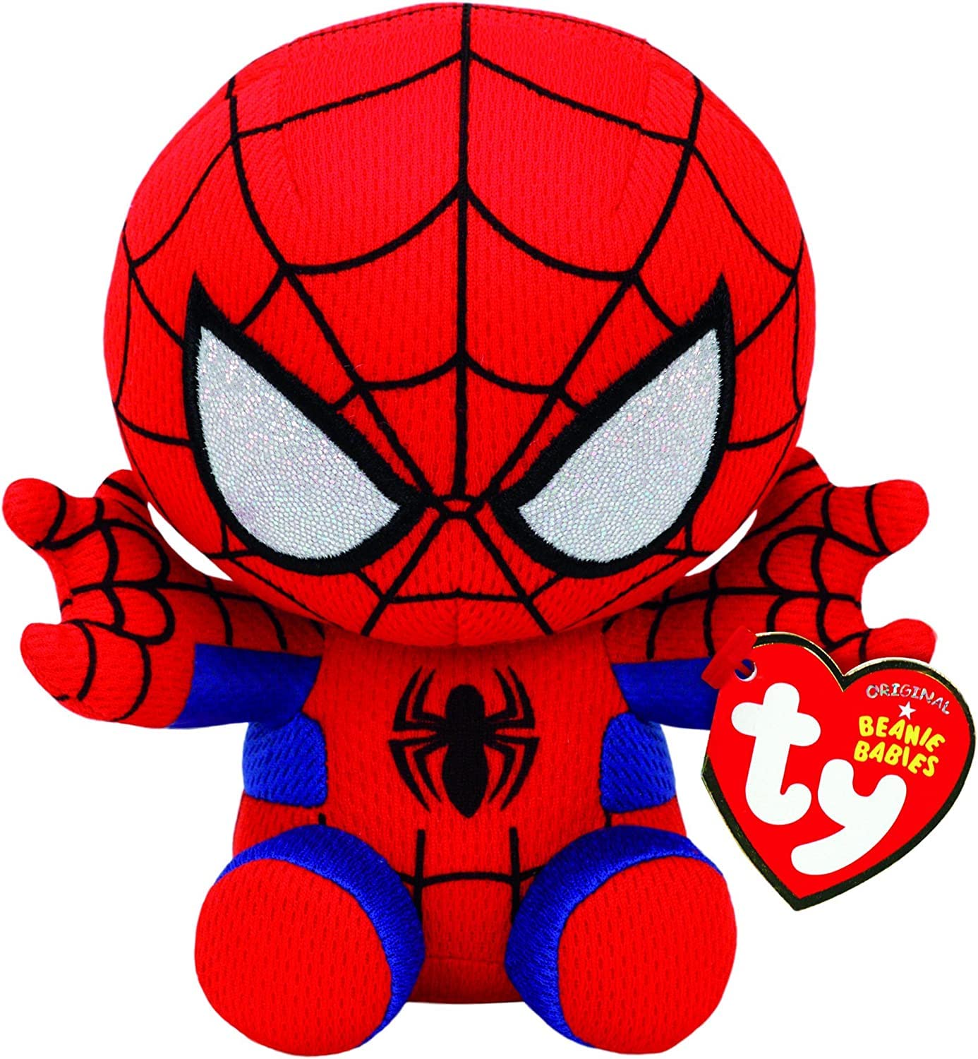 TY Marvel Avengers Spiderman Regular, Licensed Squishy Beanie Baby Soft Plush Toys, Collectible Cuddly Stuffed Teddy — image 1