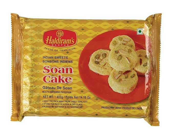 Haldirams Soan Cake 800 gms (Sadha) (Pack of 2 x 400 gm)