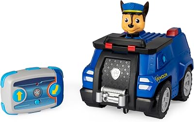 - Pat Patrouille - Véhicule RC Chase - Voiture Télécommandée Chase - Figurine À Collectionner - Pat Patrouille Jouet - Voiture Enfant - Jouet Enfant 3 Ans Et +