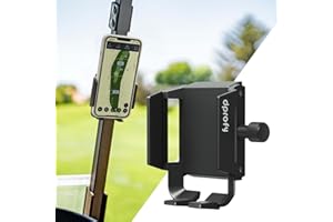 Dprofy Golf Cart Phone Holder Strong Magnetic Golf Cart Phone Mount Golf Accessories Fit for All Popular Smart Phones Special Design for Thick Case and Ring Holder (Black)