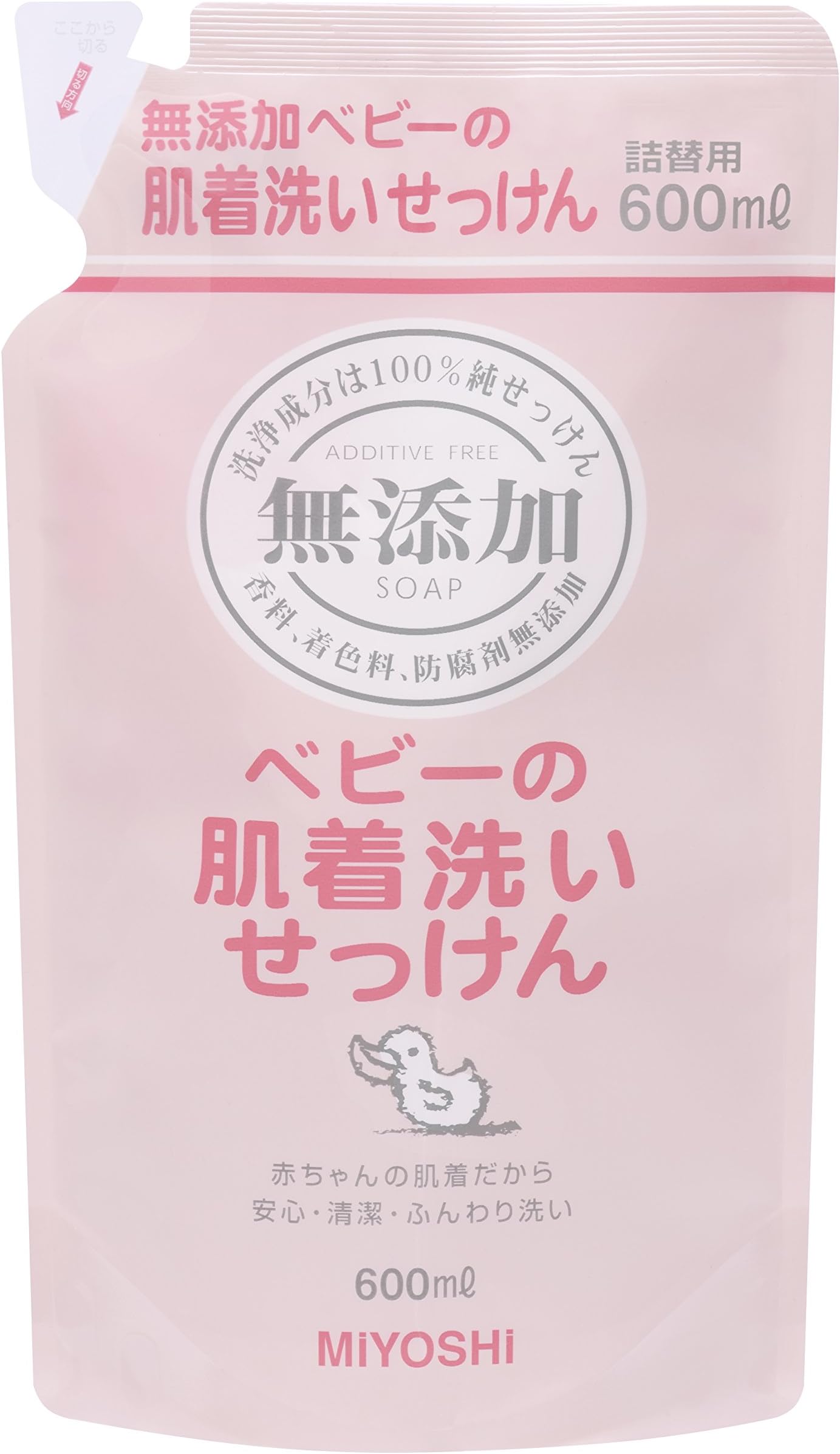Miyoshi Soap | Laundry Detergent | Additive Free for Baby Underwear Refill 600ml