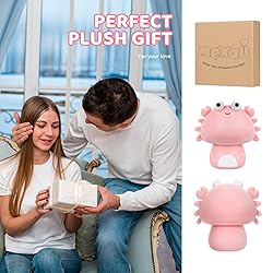Mewaii 8 Inch Mushroom Plush, Cute Crab Plush