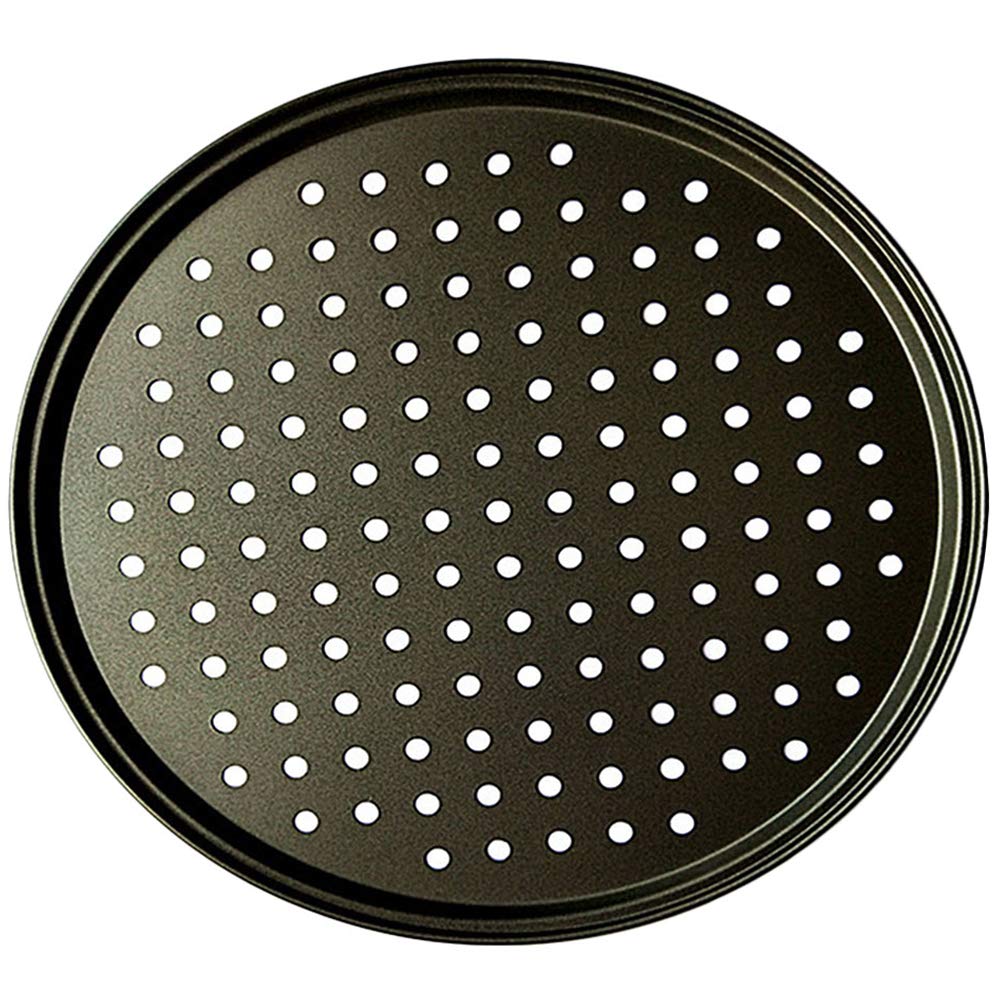 Lhbfcy Non Stick Pizza Tray for Oven Pizza Baking Trays Round Sandwich Pizza Pan Perforated Pizza Trays Baking Tray Plate with Holes Less-Stick for Creating Creamy Cheese Cakes, Flan, Chocolate Cakes