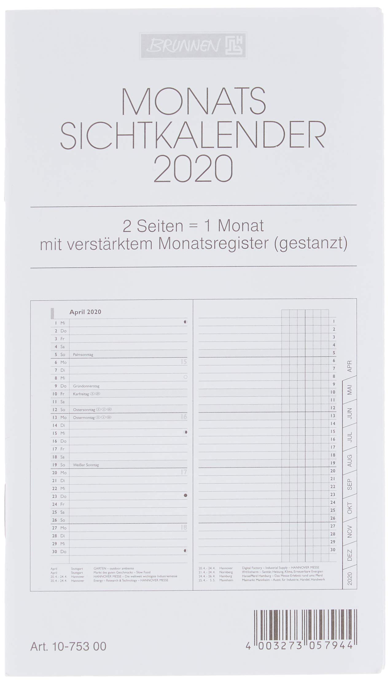 Brunnen Pocket Diary 9 x 15 cm Insert Pack of 5