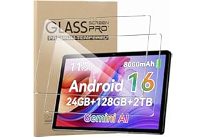 KZIOACSH 2 Pack Screen Protector for KINGRID W90/T90 11 inch Android 16 Tablet, Ultra Clear 9H Hardness Touch Sensitive Anti-