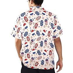 HUGLAZY American Flag Shirt for Men 4th of July