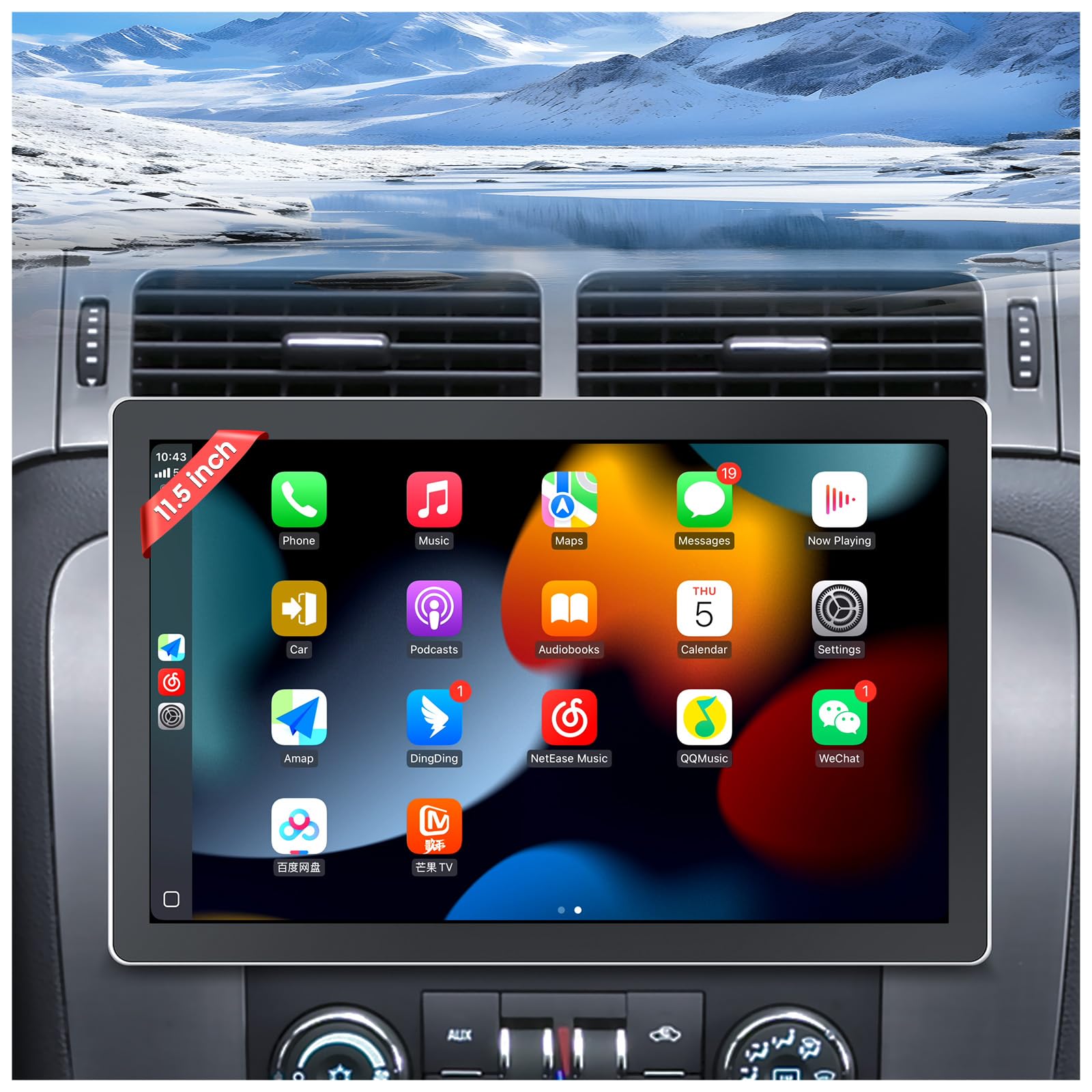 Photo 1 of 11.5" Car Radio Stereo Upgrade for GMC-Sierra/Yukon?2007-2012??Chevy -Silverado/Tahoe?2007-2012?, Touch Screen with 1080P Backup Camera, 8Core-Head Unit?4GB+64GB? with CarPlay/Android Auto