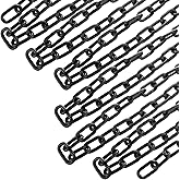 AKOLAFE 19.7 ft Long Black Chain Link 1/4" Heavy Duty Chain Bulk Decorative Chain for Hanging Plants Metal Porch Swing Chain Kit Carbon Steel Gate Chain for Outdoor Fence, Punching Bag, Hammock Chair