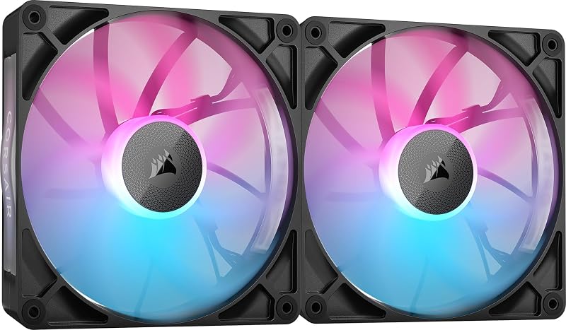 Corsair iCUE LINK RX140 RGB 140mm PWM Fans Dual Pack with Hub