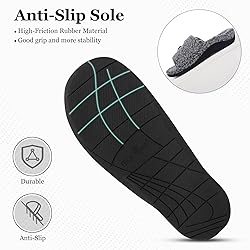 ERGOfoot Fuzzy House Slippers with Arch Support for