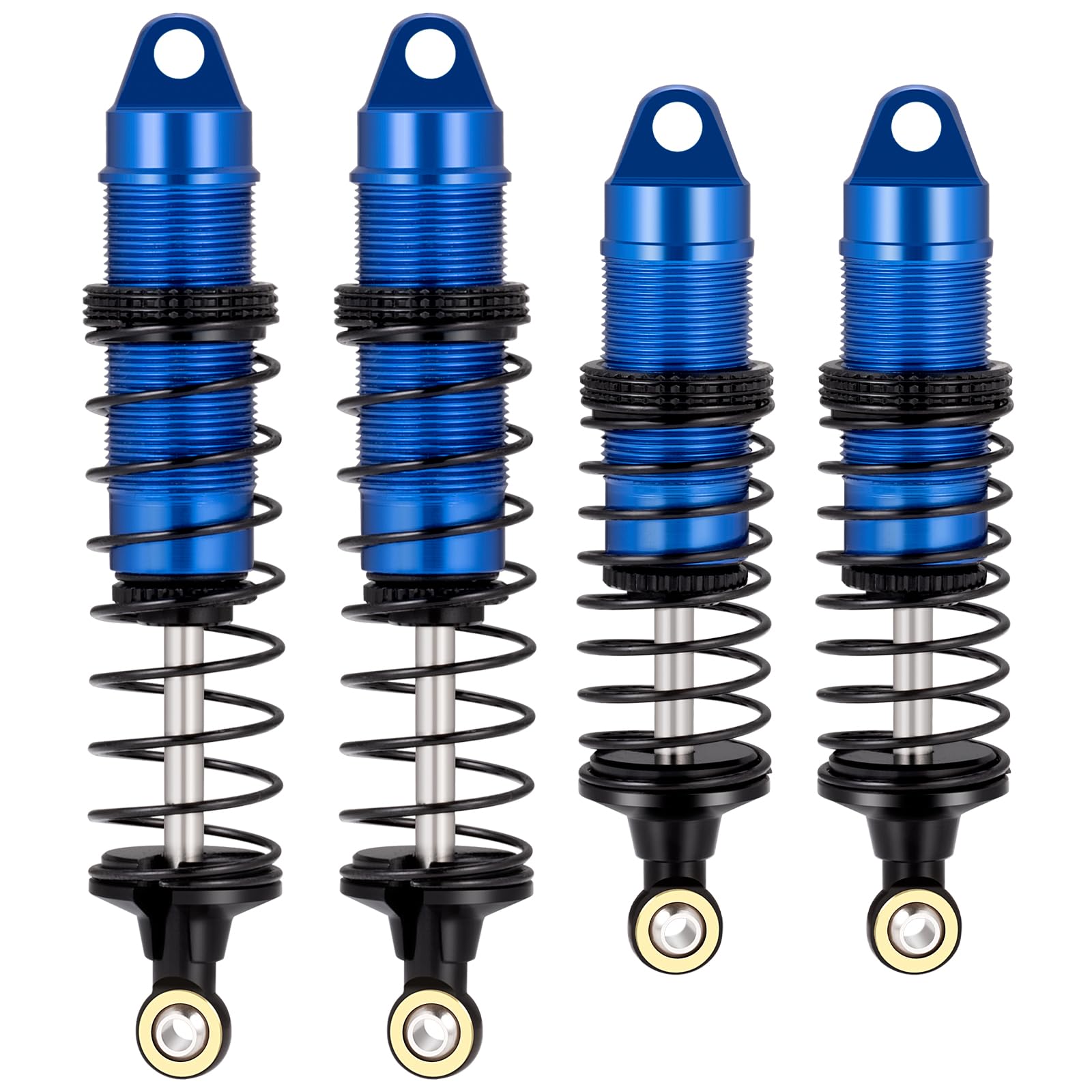 AXspeed 4pcs RC Shocks Aluminium Front & Rear Shock Absorber Suspension Dampers for 1:16 LOSI Mini-B RC Car(Blue & Black)