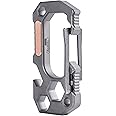 KeyUnity KU01 Titanium Keychain Carabiner Multitool, Carabiner Key Holder, Screw Wrenches, Screw Bit Holder, Bottle Opener, Multifunctional tool for Men