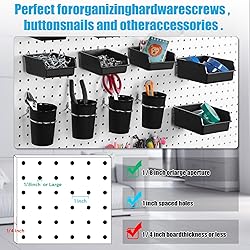 Roowest 60 Pcs Pegboard Cups Pegboard Bins