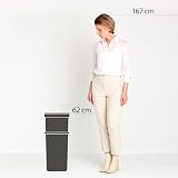Brabantia Sort & Go Recycle Bin 40L Grey with Stay-Open Lid view 3