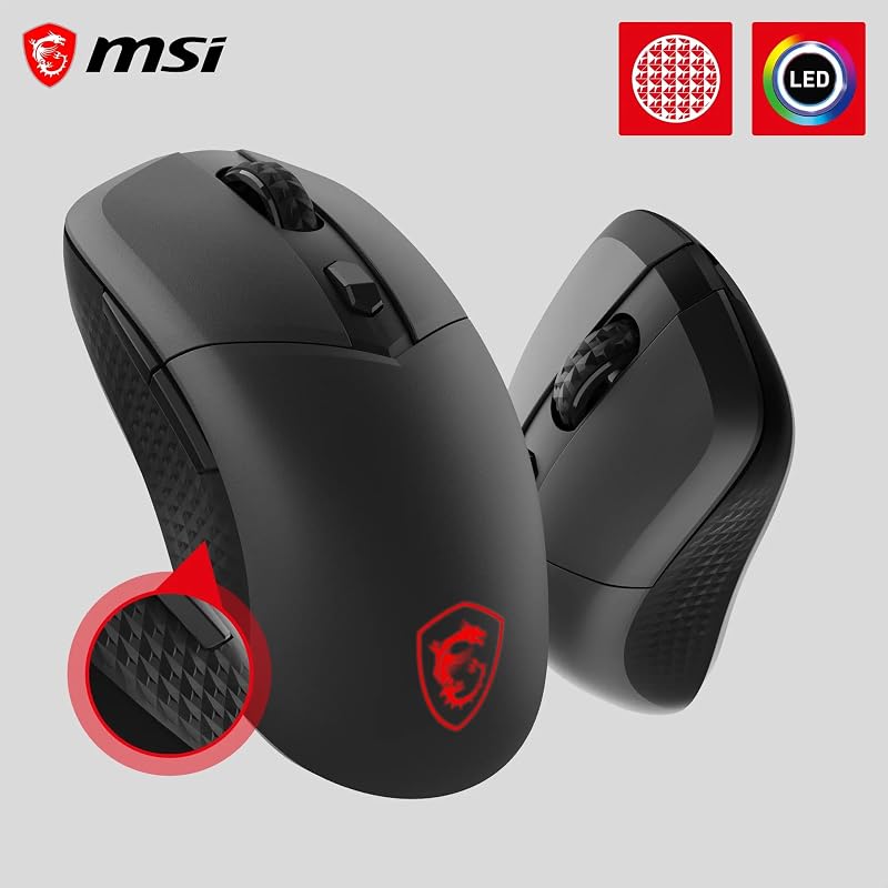 Versa 300 - Ratón inalámbrico para Juegos 8K - 26000 dpi óptico, sondeo de 8000 Hz, simétrico, microinterruptores Omron de 60 m de Clic, 6 Botones, batería de 196 Horas, latencia de 0,125 ms, RGB
