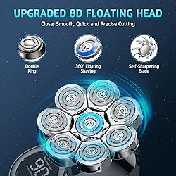 Head Shavers for Bald Men, 8D Upgraded 6-in-1 Bald