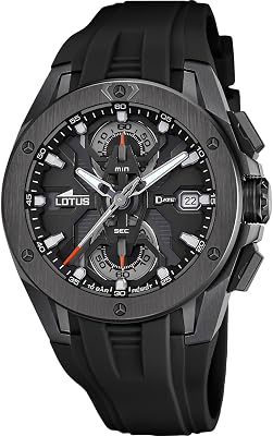 Orologio Uomo Analogico in Acciaio Inossidabile e Gomma Nero