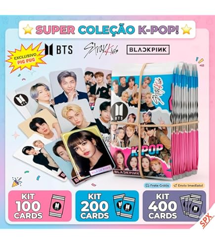 Kit 200 Cards / 50 Envelopes - K-pop BTS Stray Kids Blackpink