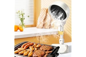 Portable Range Hood for Indoor Outdoor, 3-Speed Cordless Desktop Range Hoods with Adjustable Height & Angle, Rechargeable Kitchen Exhaust Fan with Oil Cup for Small Apartments, Dorm, RV, BBQ/Hot Pot