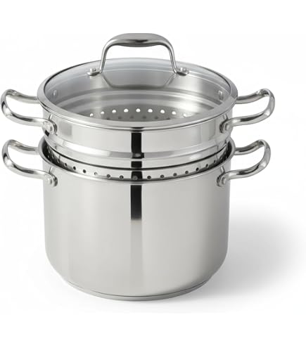 Alessi – PJ01S – Pot à Pâtes Avec Couvercle, Cuillère Et Dessous-de-plat – Neuf (casserole, Ustensile Cuisine, Design Italien, Acier Inoxydable, Set Pâtes)