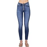 Judy Blue Women's High-Rise 5-Button Fly Skinny Jeans 82319 (Medium Blue, 20 Plus)