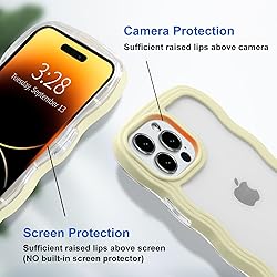 Anuck for iPhone 14 Pro Max Case Wavy Edge Clear