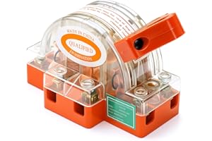 Relaxweex Disconnect Knife Switch 32A 220V 2 Pole Double Power Disconnect Switch(Clear)