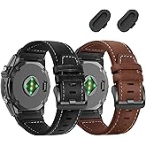 20mm Genuine Leather Watch Band Compatible with Garmin Fenix 8 AMOLED 43mm/ 7S/ 7S pro/ 6S/ 6S Pro/ 5S/ 5S Plus,Quick Fit Replacement Strap for Epix Pro/Approach S70 42mm/Descent Mk3 3i 43mm/ Mk2s