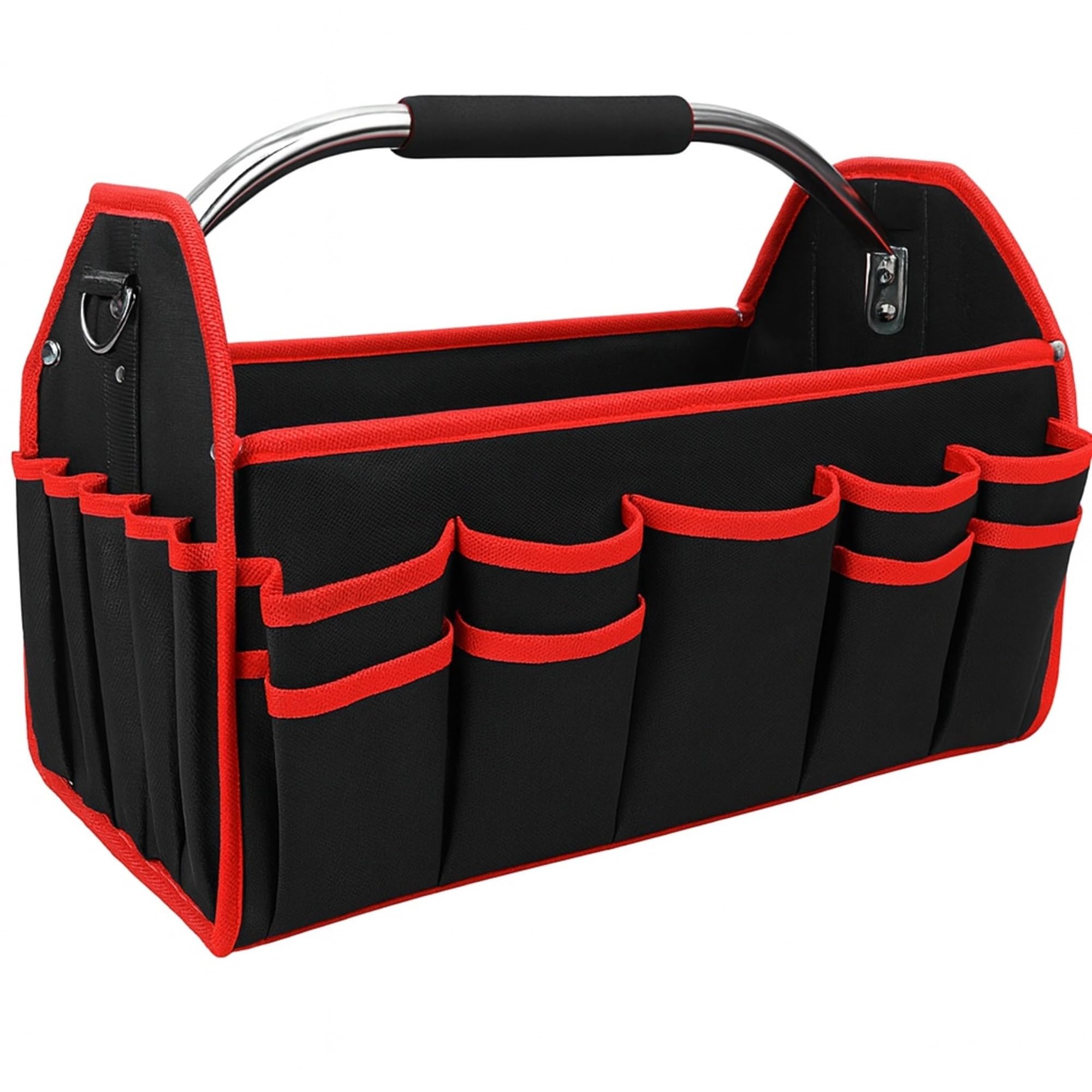 Photo 1 of 16-Inch Heavy Duty Tool Bag | Open-Top Tool Tote with 26 Pockets | Tool Organizer for Electricians, Contractors, HVAC & Maintenance Professionals | Waterproof Utility Bag for Jobsite Use