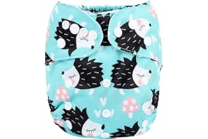 Sigzagor Baby Pocket Diaper Nappy Reusable Washable 8lbs to 36lbs (Hedgehog)