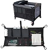 Stroller Wagon Cargo Net, Abnaok Wagon Accessories Organizer Compatible with WONDERFOLD W-Series Models, Large Capacity Mesh Cargo Storage Bag with Sorting Pockets Compatible with Keenz Wagon