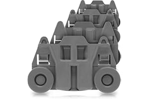 PartsBroz Lower Dishrack Wheel Assembly WPW10195417 (4-Pack) - Compatible With Whirlpool Kenmore Kitchenaid Dishwasher - Replaces W10195417 AP6016764 PS11750057 KDTE104ESS1 KDTE104DSS1 KDFE104DSS2