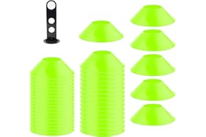 Agility Soccer Cones, Thiravynne 50 Pack for Soccer Training, Basketball Pylons Cones, Multi Sports Practice Indoor/Outdoor, 